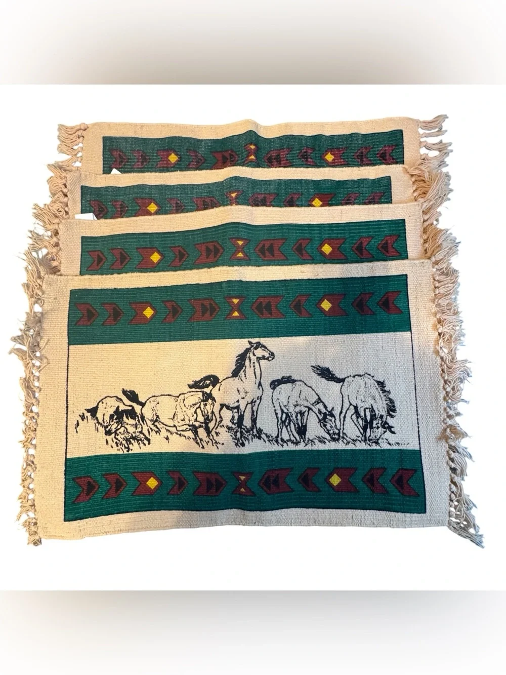 Southwestern Horse Print Placemats set of 4